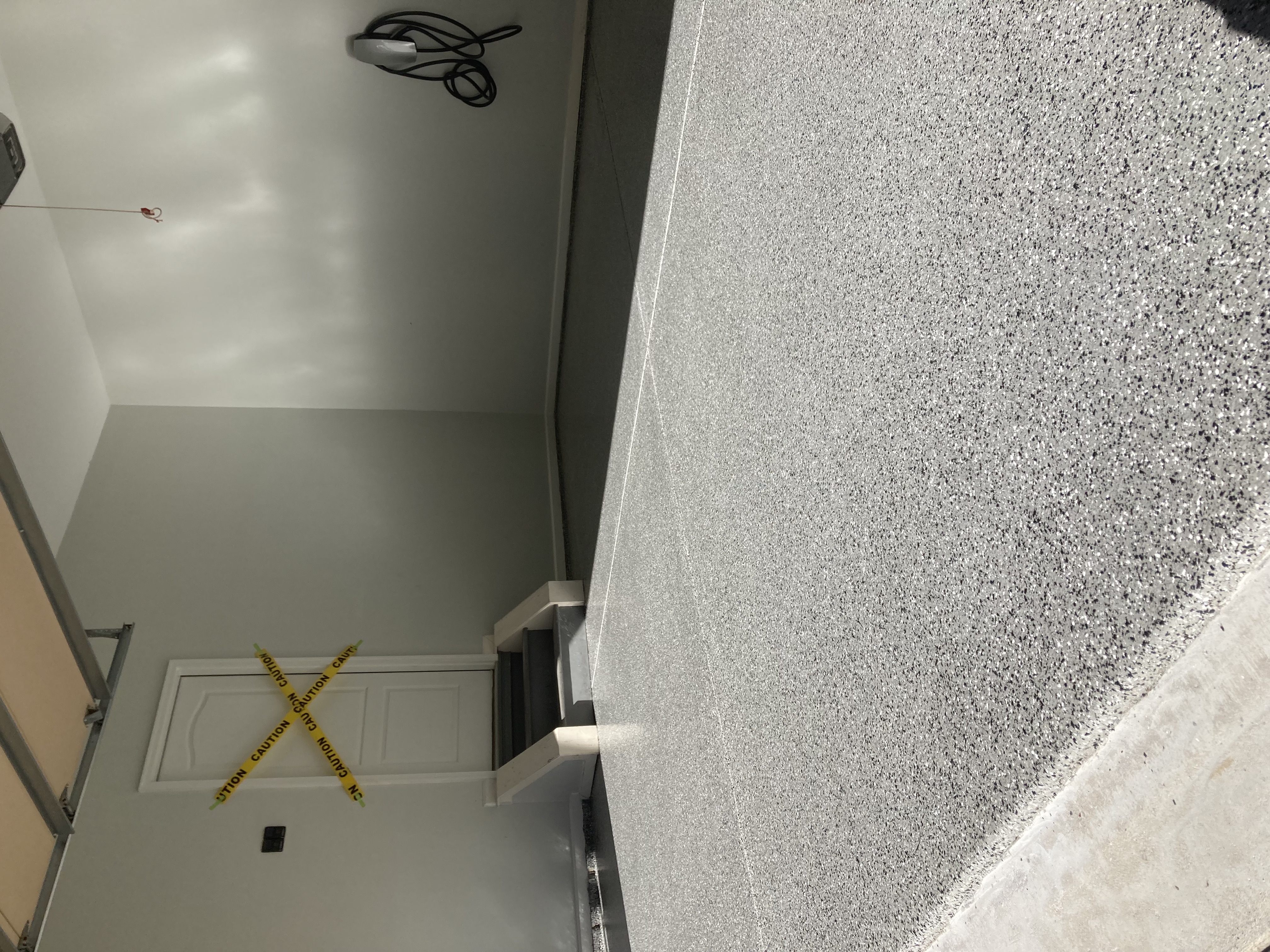 Epoxy flake close up texture detail grey white black