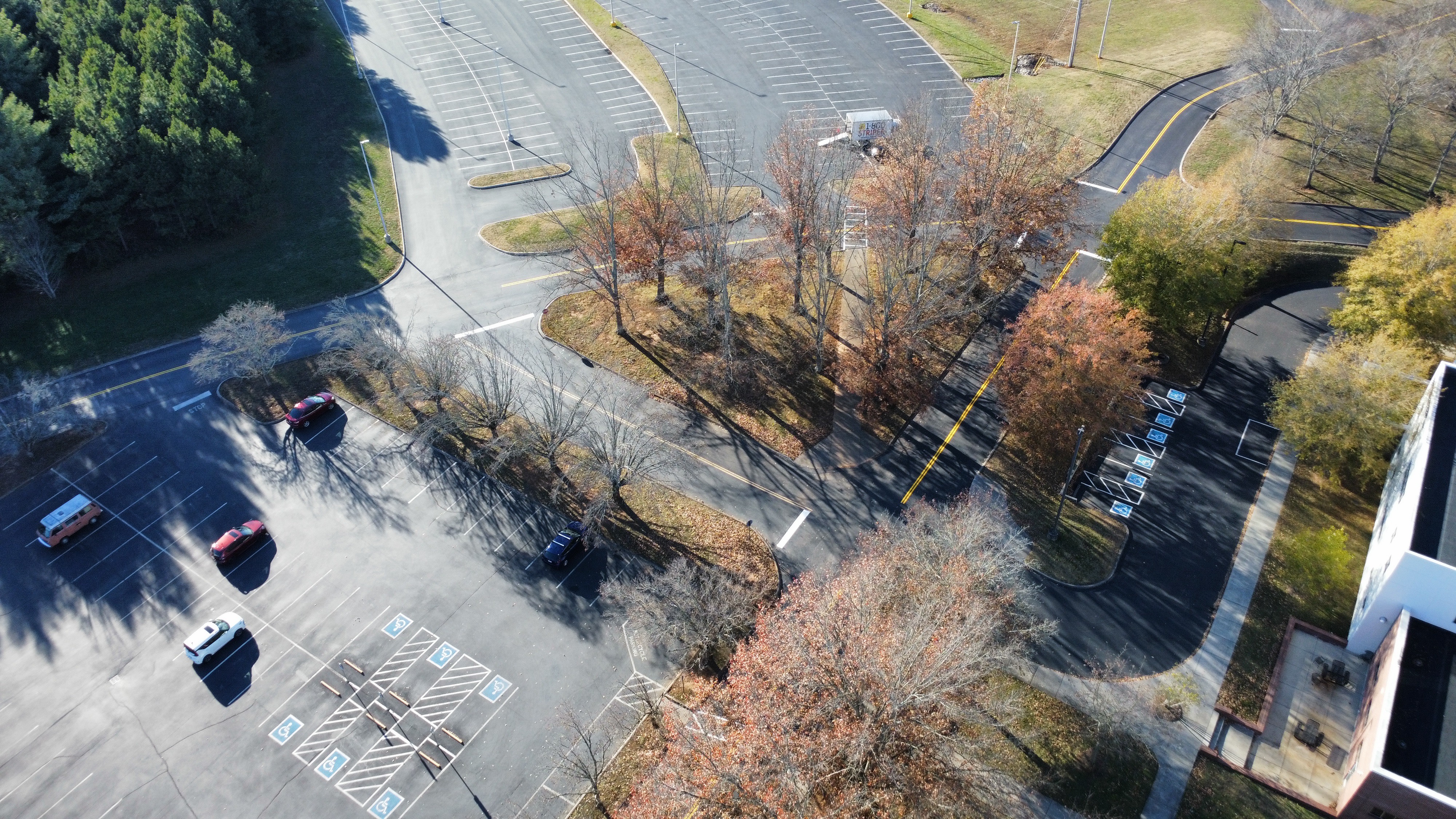 Pellissippi State ADA parking markings aerial Tennessee