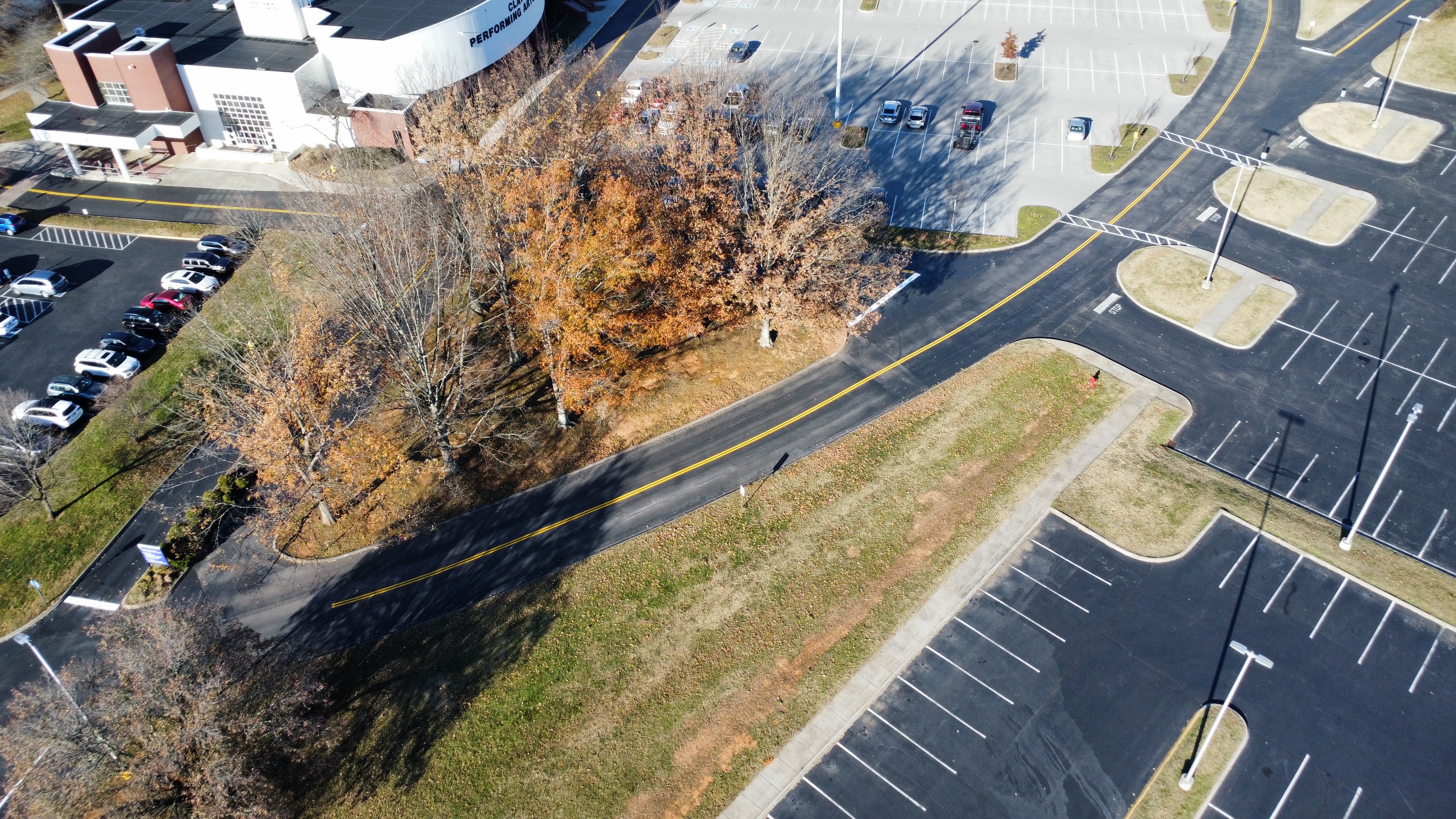 Pellissippi State Hardin Valley road markings complete