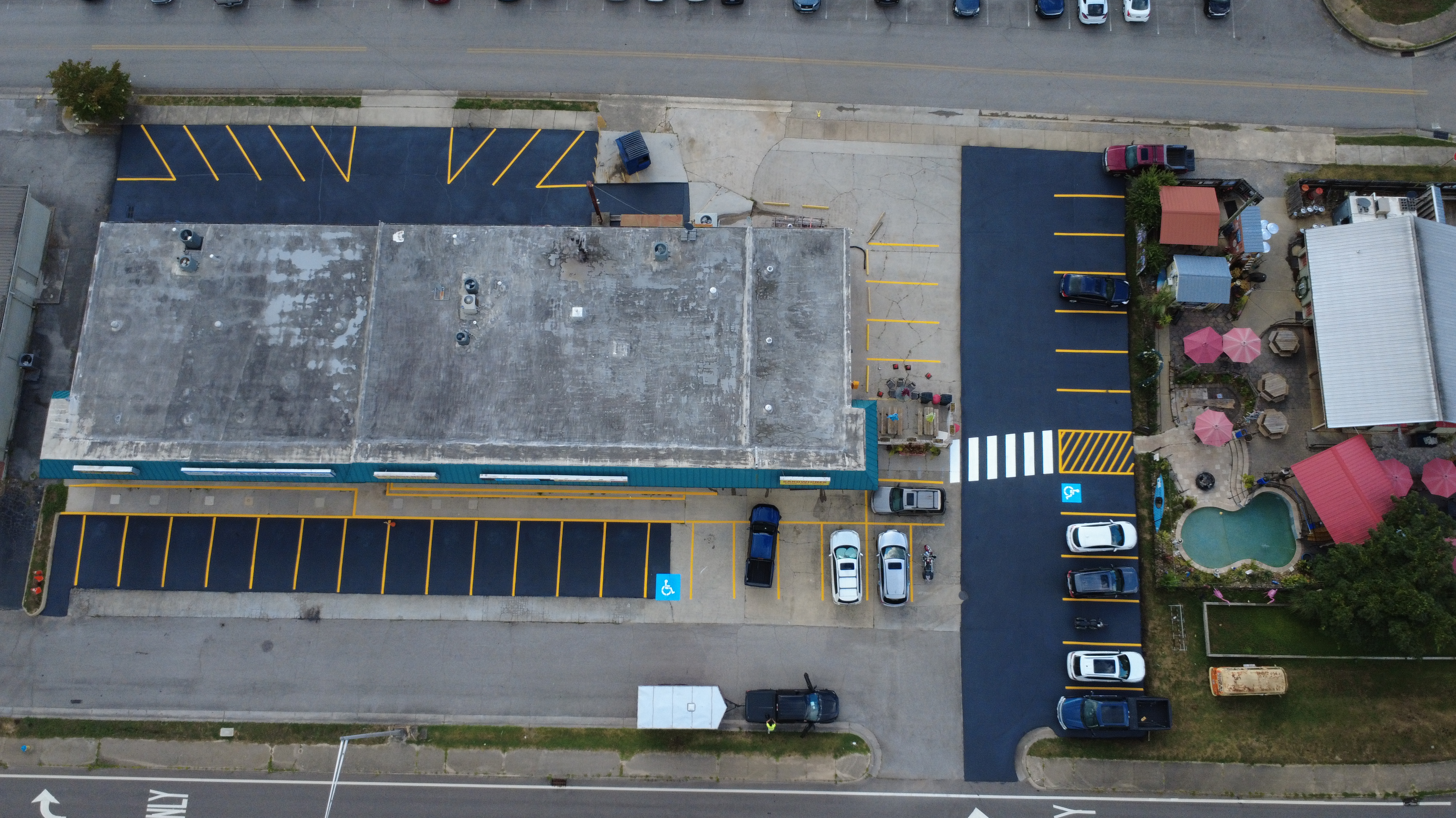 ADA handicap parking striping blue compliant